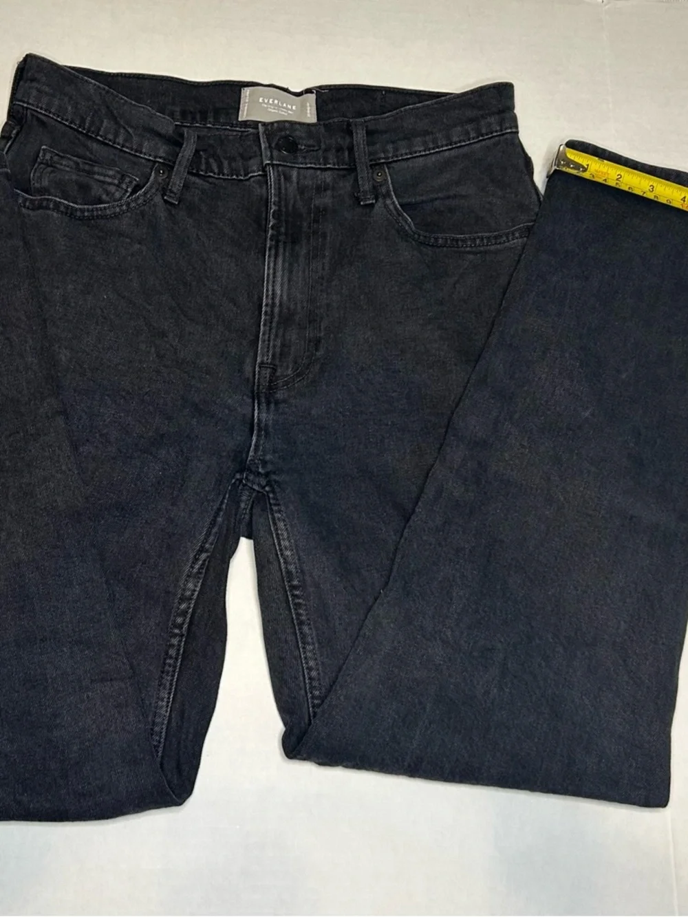 Everlane Charcoal Gray High-Rise Straight Jeans Size 28 - Picture 8 of 10